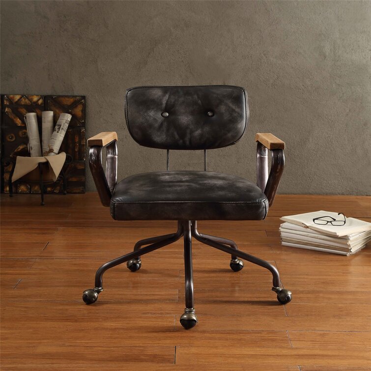 Trent Austin Design Middaugh Genuine Leather Task Chair Wayfair